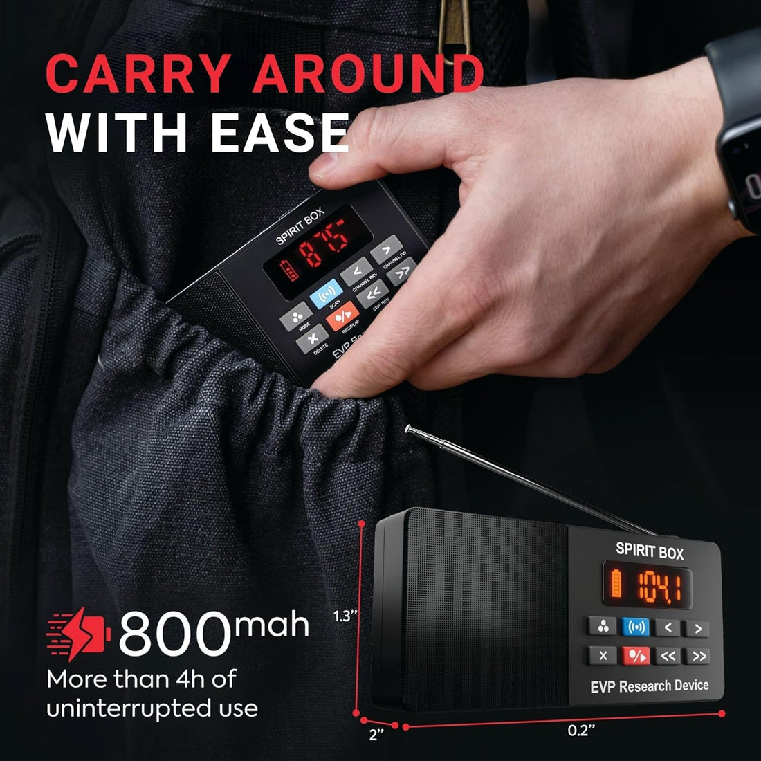 PARANORMIC Spirit Box — Handheld EVP Ghost Hunting Kit (with 32GB SD Card)