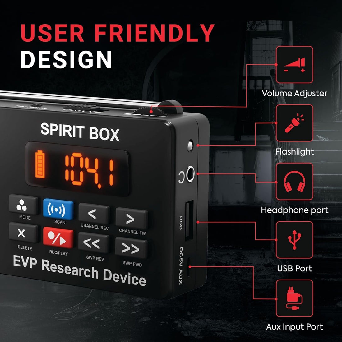 PARANORMIC Spirit Box — Handheld EVP Ghost Hunting Kit (with 32GB SD Card)