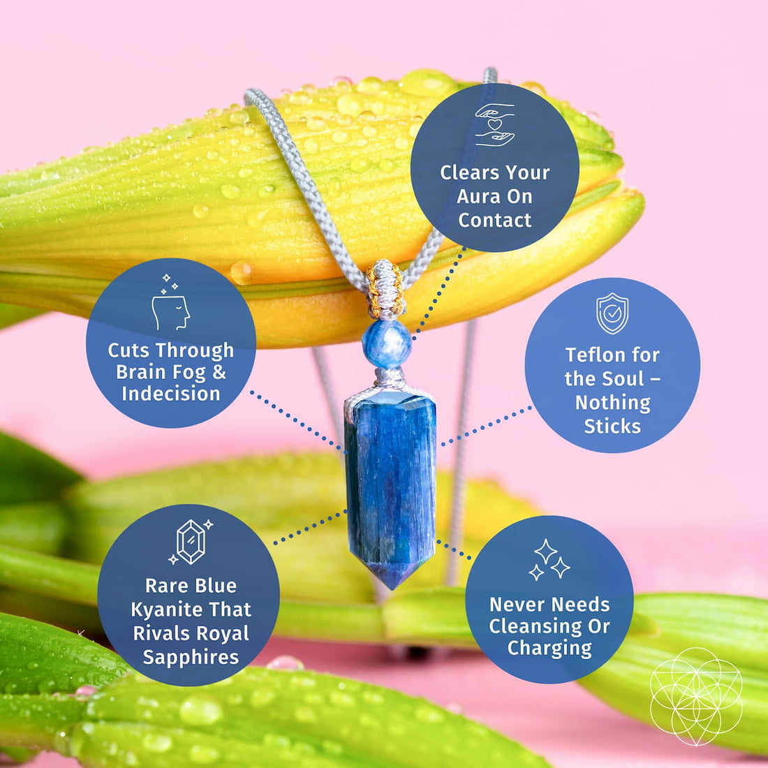 The Aura Shield - Rare Kyanite Pendant