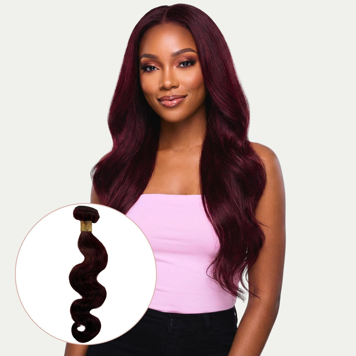 Burgundy Body Wave 100% Human Hair Bundles